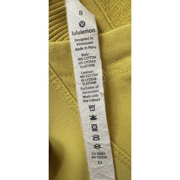 LULULEMON ALL YOURS CROPPED HOODIE, Yellow Size 8 - Picture 4 of 6